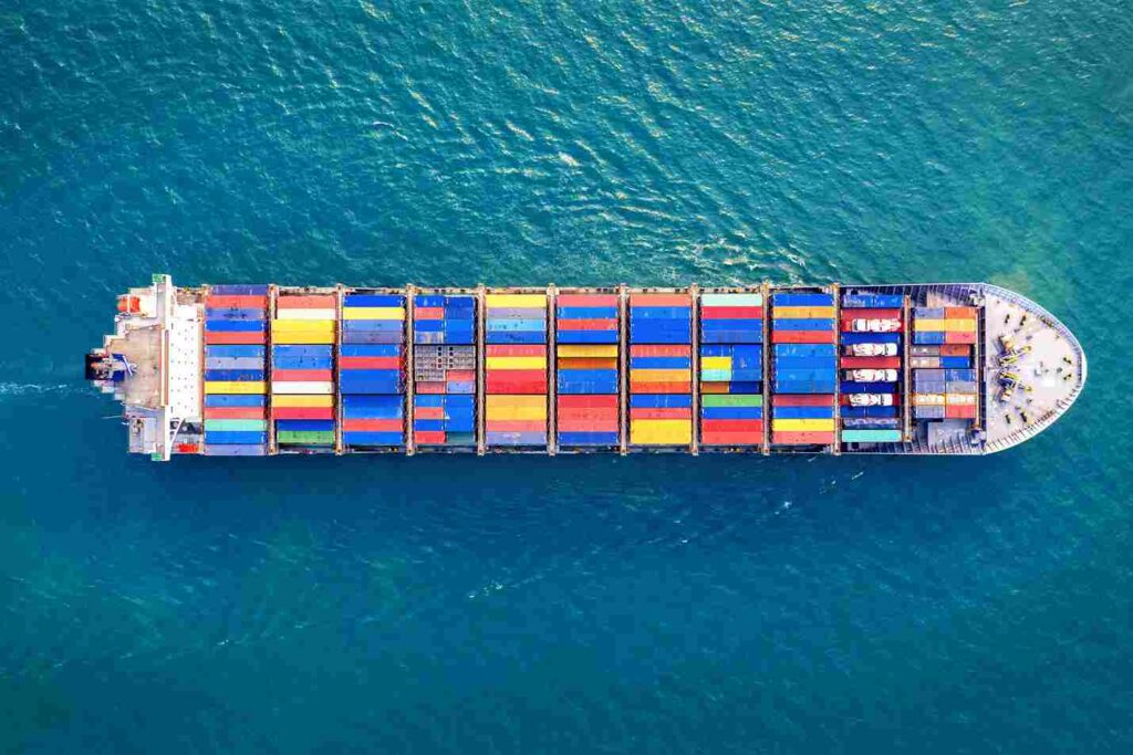 sea freight ship with container