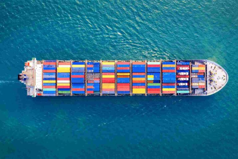 sea freight ship with container